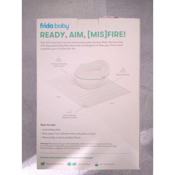 Frida Baby Potty Mess Mats Disposable Floor Pads For Easy Cleanup. Potty Train - Picture 2 of 2